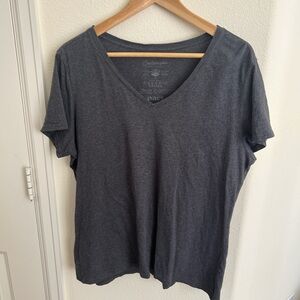 Pact gray v neck t-shirt Sz L